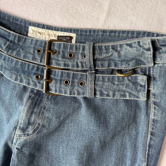 Younique Juniors Belted Bootcut Jeans Size 9 - Picture 4 of 6